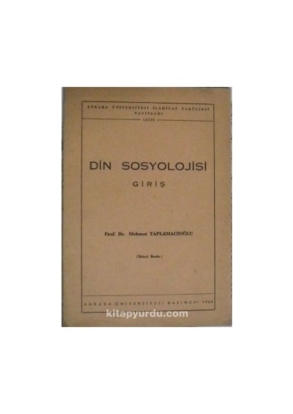 Din Sosyolojisi - Giriş / 13-C-20