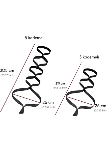 Kademeli Halatlı Barfiks Halkası Kahverengi Jimnastik Halkası Siyah Kayış (5 Kademeli) modelleri
