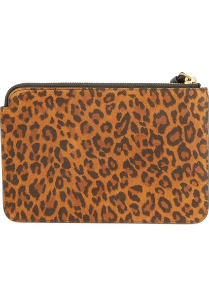 Leopar Desenli Kadın Deri El Portföyü fırsatları