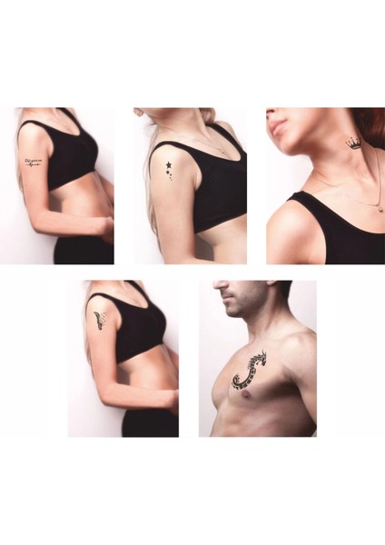 Hayat Devam Ediyor 5'li Set Geçici Dövme Kına Şablonu fiyatları