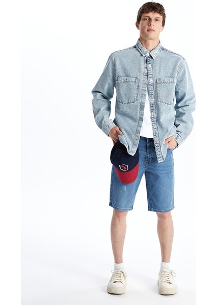 Yeni Sezon Skinny Fit Erkek Jean Şort