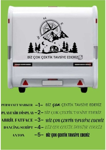 Çekme Karavan Motokaravan Araç Pusula Dağ Doğa Sticker Yapışkan Geyik Camp fiyatları
