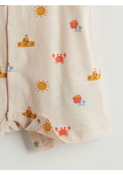 Yeni Sezon Organik Kumaş Baskılı Erkek Bebek Tulum modelleri