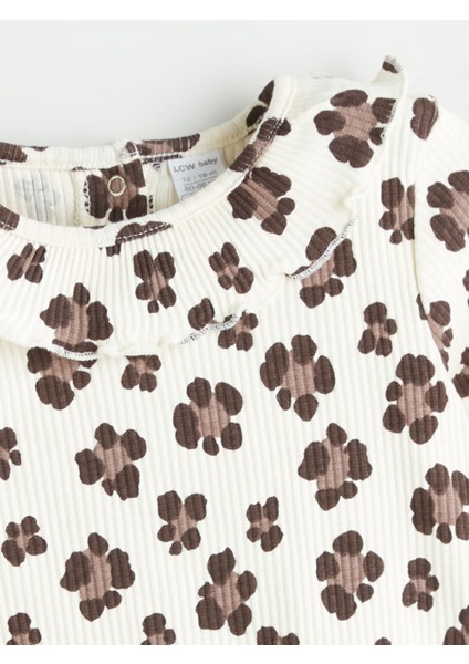 Yeni Sezon Bisiklet Yaka Çiçekli Kız Bebek Tişört ve Tayt 2'li Takım indirimleri