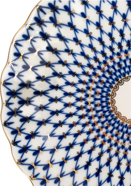 Cobalt Net Mavi Porselen Kek Tabağı 23 cm fiyatları
