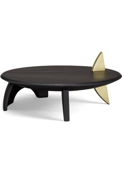 Kelly Behun Leaf Siyah Ayaklı Ahşap Servis
