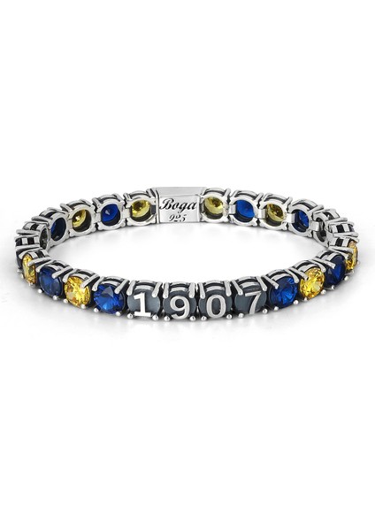 B-Lock 1907 Tennis Çok Renkli Erkek Gümüş Bileklik