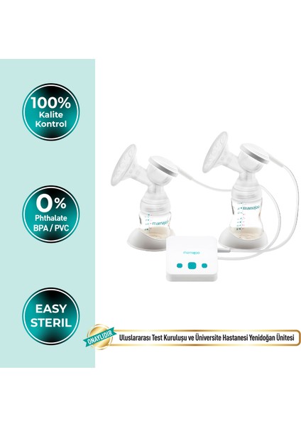 Göğüs Pedi ve Duck Valf Hediyeli Elektronik USB Çiftli Göğüs Pompası fiyatları