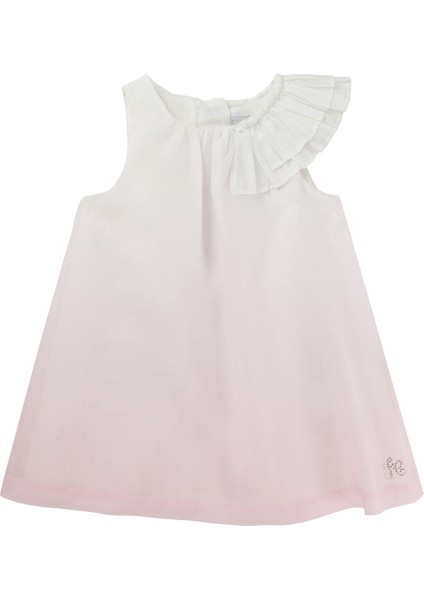 Soft Pembe Kolsuz Kız Bebek Elbise