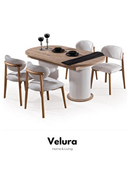 Boerno Yemek Odası Takımı (Yemek Masası + 4 Adet Sandalye) fırsatları