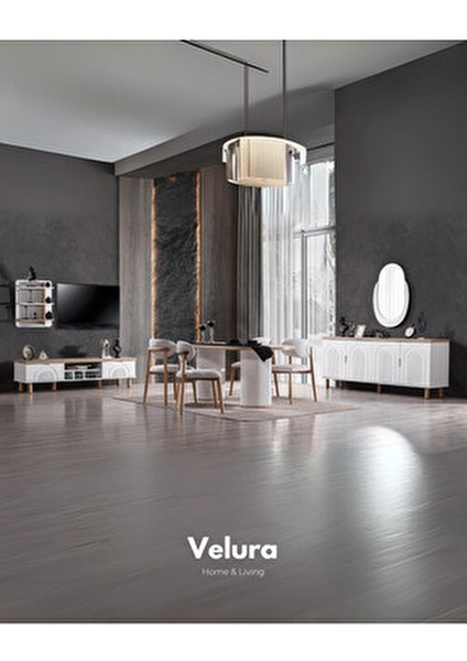 Boerno Yemek Odası Takımı (Yemek Masası + 4 Adet Sandalye)