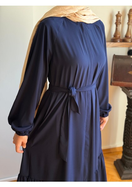 Lacivert Gizli Patlı Ferace 5020