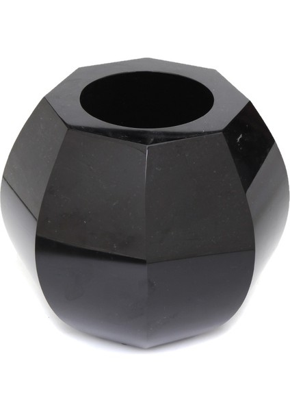 Siyah Geometrik Formlu Kristal Vazo