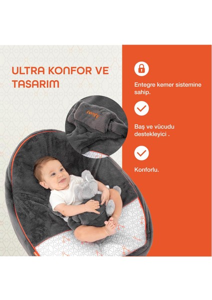 Comfy Charcoal Dolgulu Bebek Pufu fiyatları
