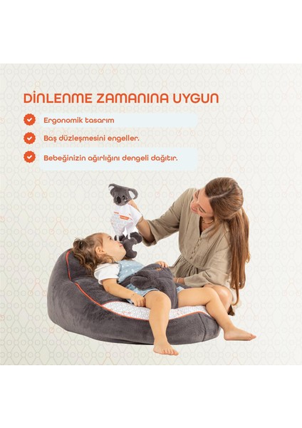 Comfy Charcoal Dolgulu Bebek Pufu fırsatları