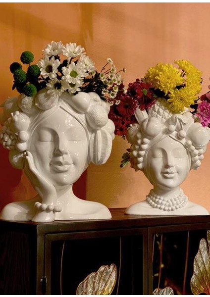 Fruity White Poliresin Vazo modelleri