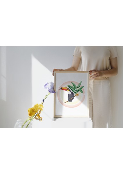 Tukan Ahşap Rengi Çerçeveli Tablo 30X40 cm fiyatları