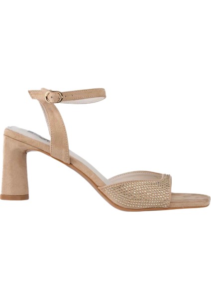 Kadın Topuklu Sandalet Nude Beyaz fiyatları