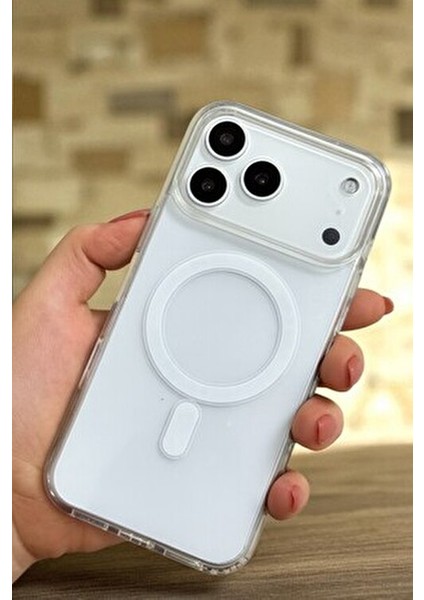 Apple Iphone 17 Pro Max Uyumlu Şeffaf Magsafe Kılıf Darbe Emici Silikon, Kamera Korumalı, Manyetik modelleri