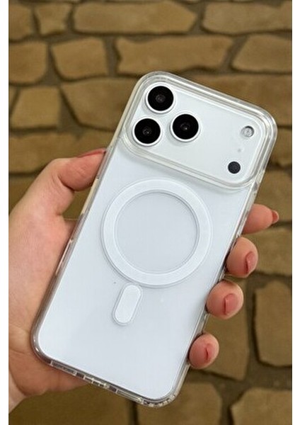 Apple Iphone 17 Pro Max Uyumlu Şeffaf Magsafe Kılıf Darbe Emici Silikon, Kamera Korumalı, Manyetik indirimleri