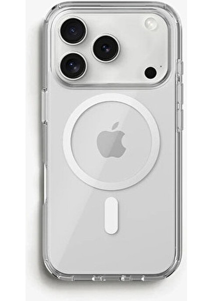 Apple Iphone 17 Pro Max Uyumlu Şeffaf Magsafe Kılıf Darbe Emici Silikon, Kamera Korumalı, Manyetik