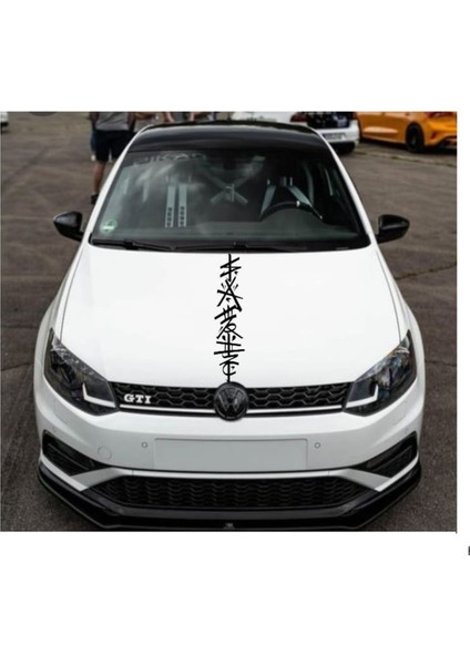 Araç Ön Kaput Çince Yazı Birleşik Modelsticker