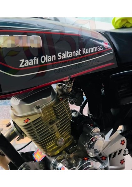 Zaafı Olan Saltanat Kuramaz. Motorsiklet Yazı Sticker Araç Arkası