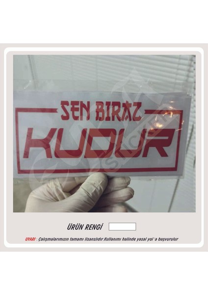 Sen Biraz Kudur 18X8CM Oto Sticker Motor Sticker Karavan Yapıştırma Çıkartma Taksi Sticker modelleri