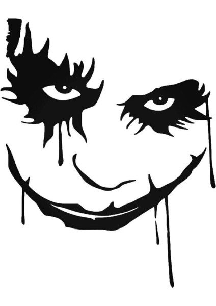 Joker Yüzü Maske 3 Sticker Araba Oto Arma Duvar Çıkartma 20 cm