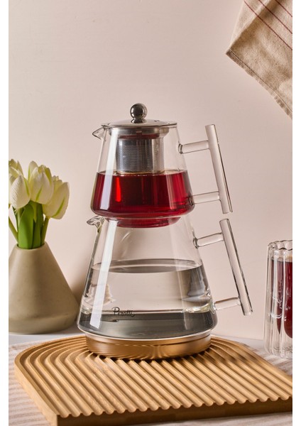 Franca Indüksiyon Tabanlı Borosilikat Cam Çaydanlık Takımı