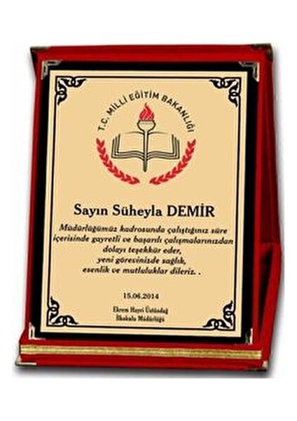 Plaket Kişiye Özel