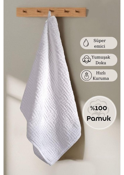 Pamuk Tekli Havlu Jakarlı Karna Premıum Molıs - 70 x 140 modelleri