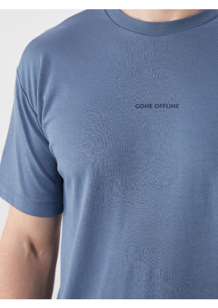 Yeni Sezon Bisiklet Yaka Baskılı Erkek Pijama Üst modelleri