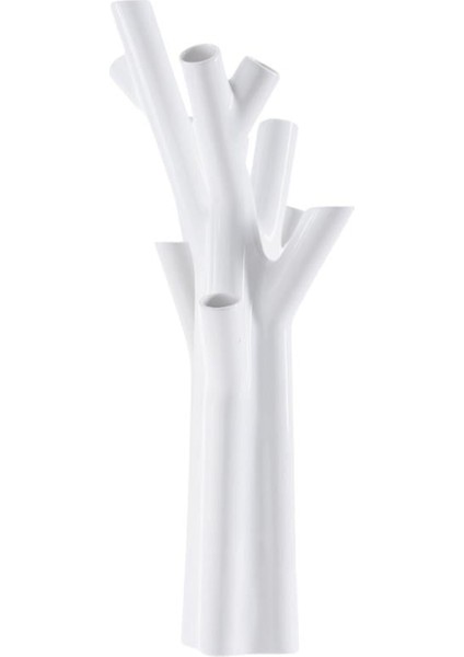 Roseau White Seramik Büyük Boy Vazo