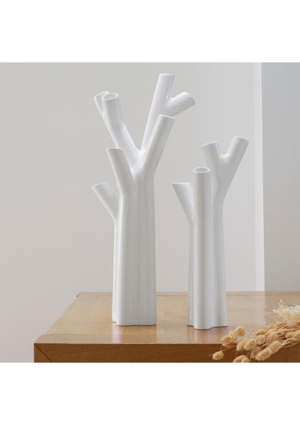 Roseau White Seramik Büyük Boy Vazo modelleri