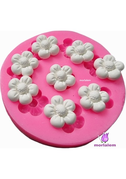8'li 2cm Çiçek Silikon Kalıp K-1160