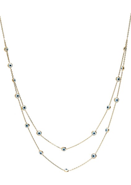 Nazar Boncuğu Kadın Altın Kolye