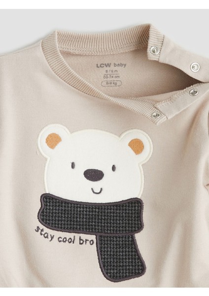 Yeni Sezon Baskılı Erkek Bebek Sweatshirt ve Pantolon 2'li fırsatları