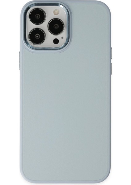 Newface iPhone 13 Pro Kılıf Asya Deri Silikon - Sierra Blue