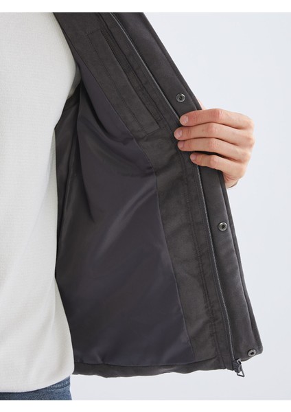 Yeni Sezon Standart Kalıp Dik Yaka Süet Erkek Yelek fırsatları