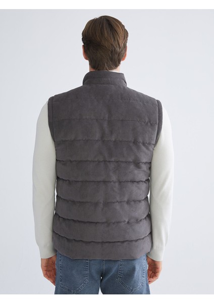 Yeni Sezon Standart Kalıp Dik Yaka Süet Erkek Yelek indirimleri