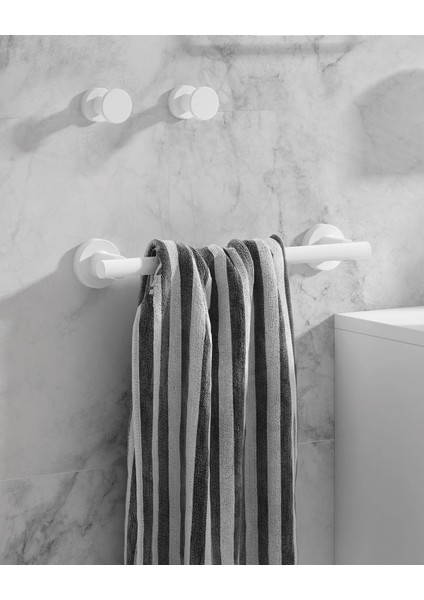 Tecno White Havluluk, Uzun, 33 cm - Mat Beyaz