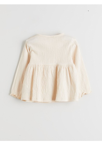 Yeni Sezon Bisiklet Yaka Fiyonk Detaylı Kız Bebek Bluz ve Pantolon fırsatları