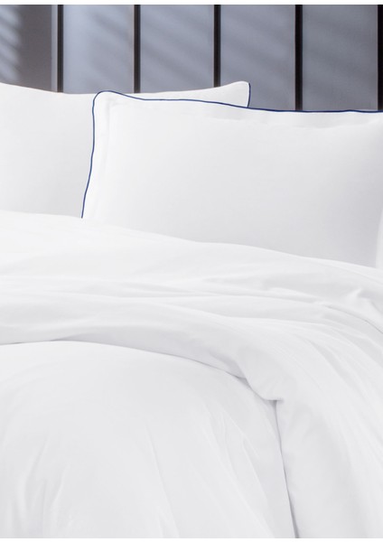 Lacivert Biyeli Beyaz Oxford Yastık Kılıfı 50X70 cm fiyatları