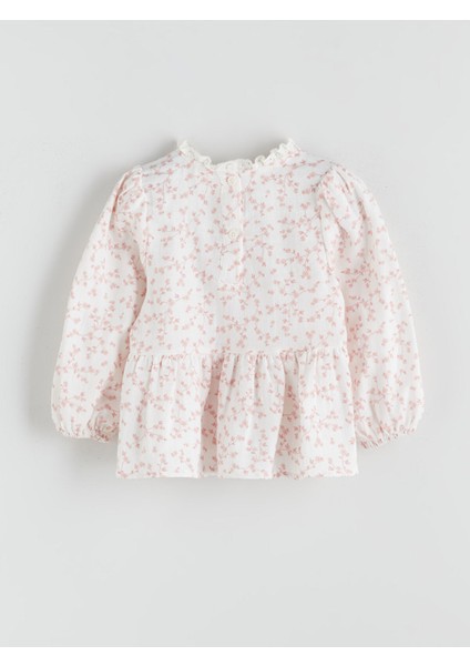 Yeni Sezon Bisiklet Yaka Çiçekli Kız Bebek Bluz ve Pantolon 2'li fırsatları
