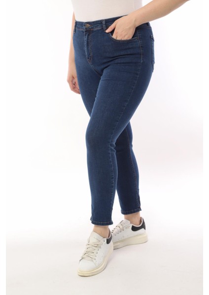 Kadın Battal Düz Jeans modelleri