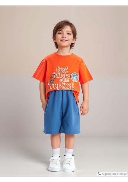 Yeni Sezon Beli Lastikli Basic Erkek Bebek Şort