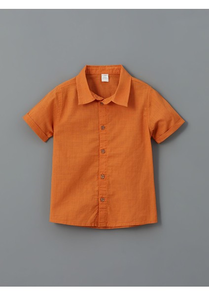 Yeni Sezon Kısa Kollu Basic Erkek Bebek Gömlek ve Şort 2'li Takım fırsatları