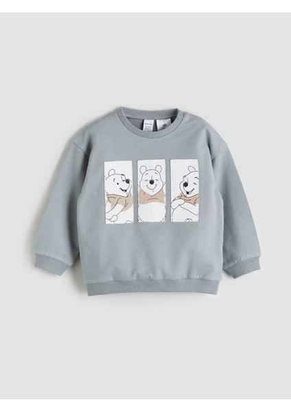 Yeni Sezon Winnie The Pooh Baskılı Erkek Bebek Sweatshirt ve Eşofman Alt 2'li fiyatları
