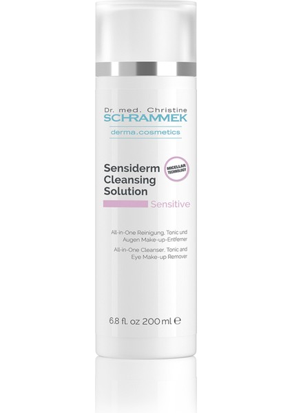 Sensitive Sensiderm Cleansing Solution Aydınlatıcı Yüz Temizleyici ve Tonik 200 ml